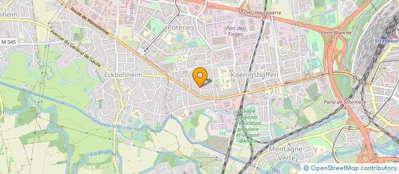 localisation de l'entreprise 2H TRANSPORTS à STRASBOURG