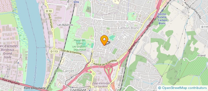 localisation de l'entreprise 2H2C  CARBON-BLANC