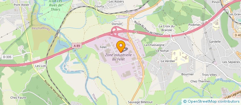 localisation de l'entreprise 2I ADP à PESCHADOIRES