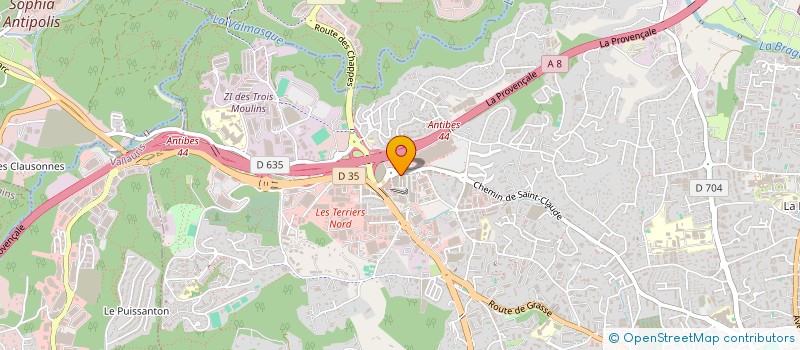 localisation de l'entreprise 2I ARCHITECTURE  VALBONNE