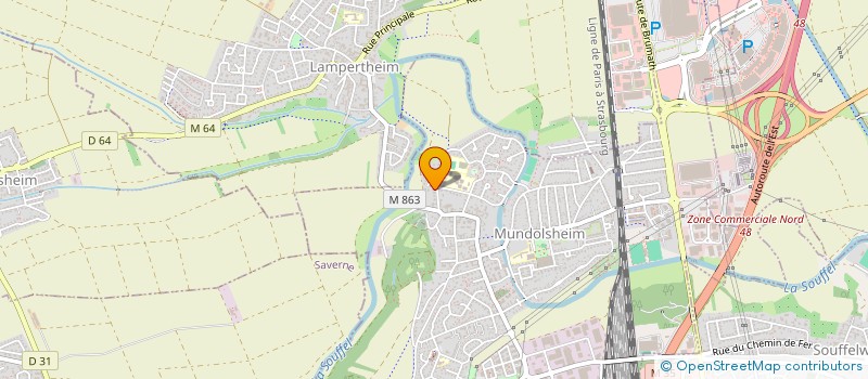 localisation de l'entreprise 2J  MUNDOLSHEIM