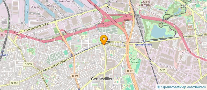 localisation de l'entreprise 2J BAT à GENNEVILLIERS