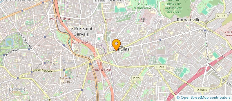 localisation de l'entreprise 2J CONSULTING à LES LILAS