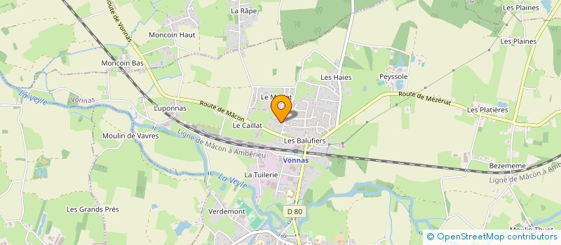 localisation de l'entreprise 2J IMMO à VONNAS