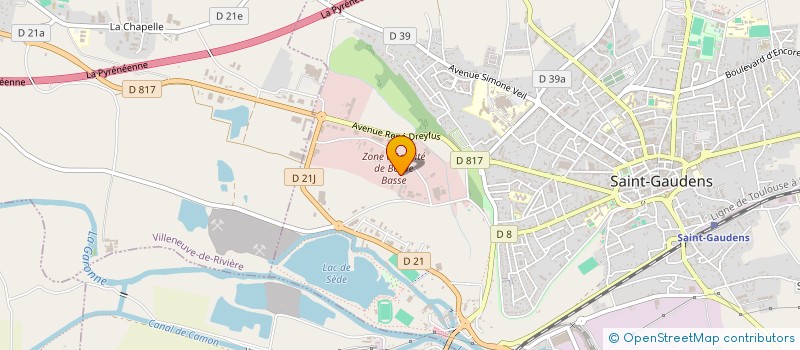 localisation de l'entreprise 2J SALOU  SAINT-GAUDENS