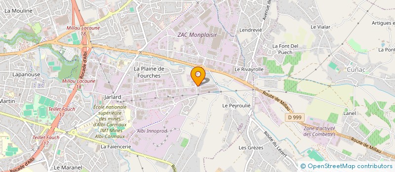 localisation de l'entreprise 2JCM  ALBI