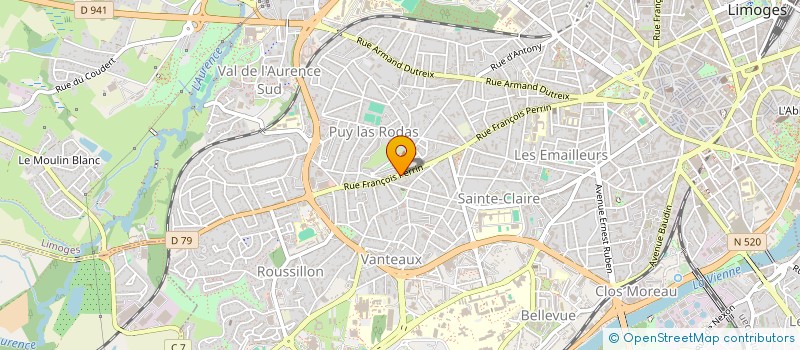 localisation de l'entreprise 2JF à LIMOGES