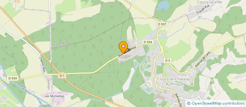 localisation de l'entreprise 2JFR  COUCY LE CHATEAU AUFFRIQUE