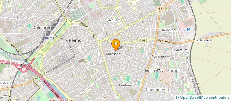 localisation de l'entreprise 2JO  REIMS