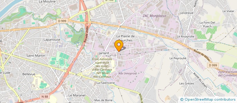 localisation de l'entreprise 2JS HOLDING  ALBI