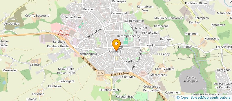 localisation de l'entreprise 2JVD TY AR BARA MAD.  GUILERS