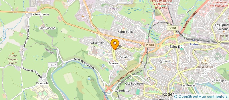 localisation de l'entreprise 2K  RODEZ