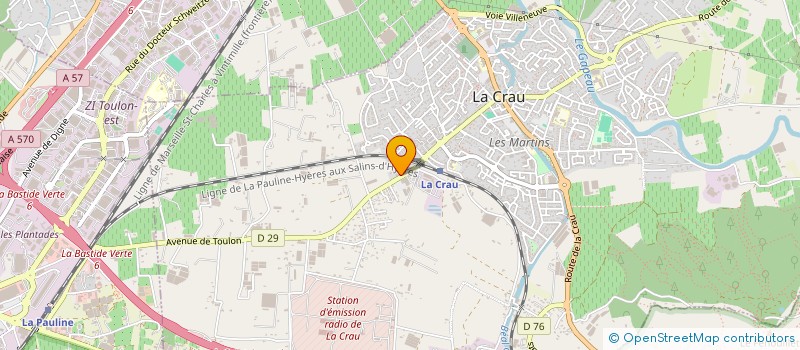 localisation de l'entreprise 2KG02  LA CRAU