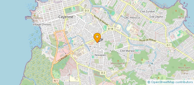 localisation de l'entreprise 2L GROUP  CAYENNE