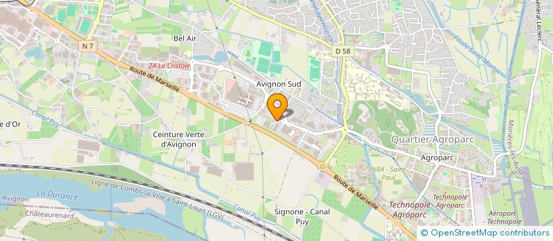 localisation de l'entreprise 2L OPTIC à AVIGNON