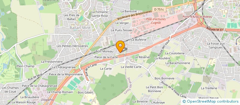 localisation de l'entreprise 2LAN LOGISTICS  TOURS