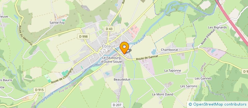 localisation de l'entreprise 2LSA  EBREUIL