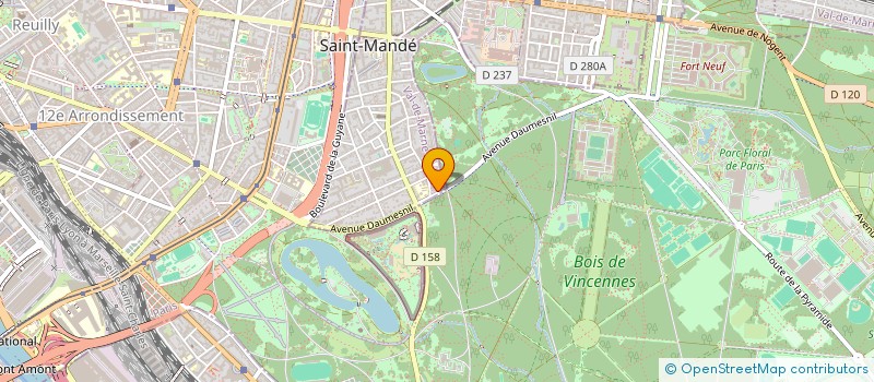 localisation de l'entreprise 2M 17 COURS DE VINCENNES 75020 PARIS à SAINT-MANDE