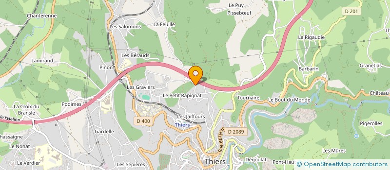 localisation de l'entreprise 2M  THIERS