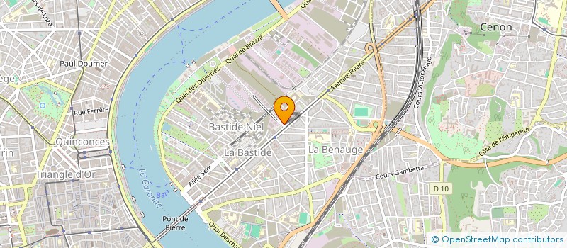 localisation de l'entreprise 2M à BORDEAUX