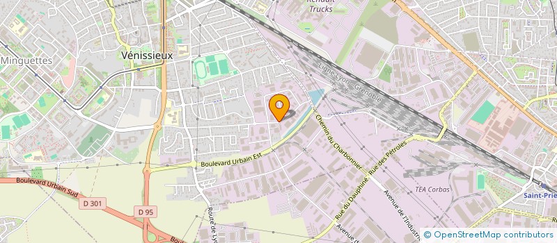 localisation de l'entreprise 2M à VENISSIEUX