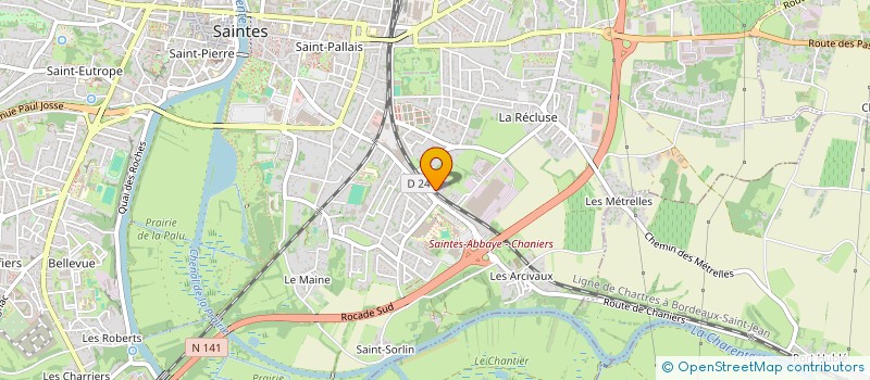 localisation de l'entreprise 2M  SAINTES