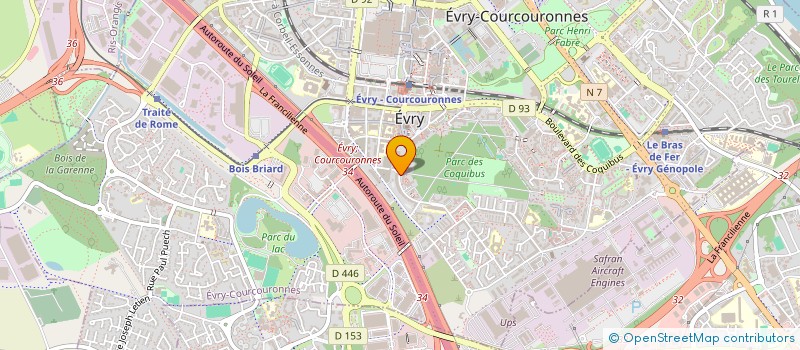 localisation de l'entreprise 2M à EVRY-COURCOURONNES