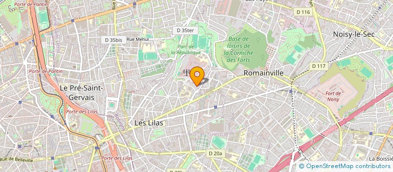 localisation de l'entreprise 2M à LES LILAS