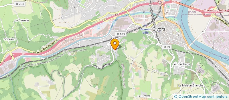 localisation de l'entreprise 2M  GIVORS