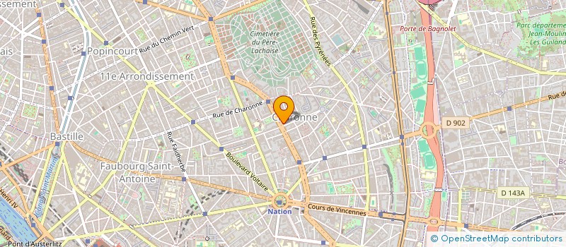 localisation de l'entreprise 2M ARCHITECTURE INTERIEURE  PARIS