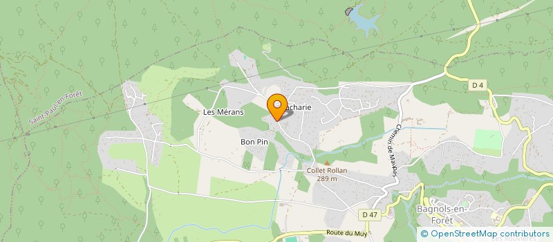 localisation de l'entreprise 2M COORDINATION SPS  BAGNOLS-EN-FORET