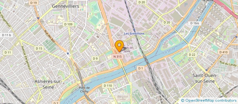 localisation de l'entreprise 2M DISTRIBUTION à ASNIERES-SUR-SEINE