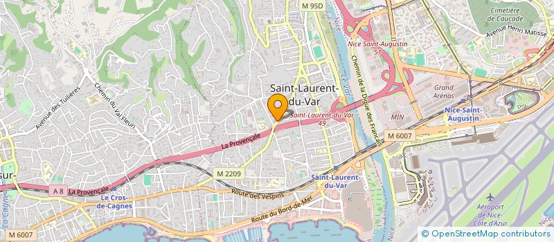 localisation de l'entreprise 2M EVENT COTE D'AZUR à SAINT-LAURENT-DU-VAR