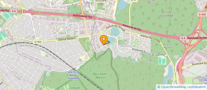 localisation de l'entreprise 2M EXPRESS  EMERAINVILLE