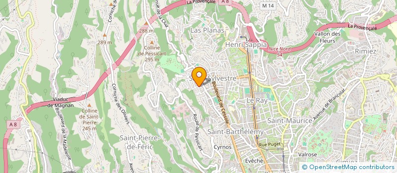 localisation de l'entreprise 2M IMMO à NICE
