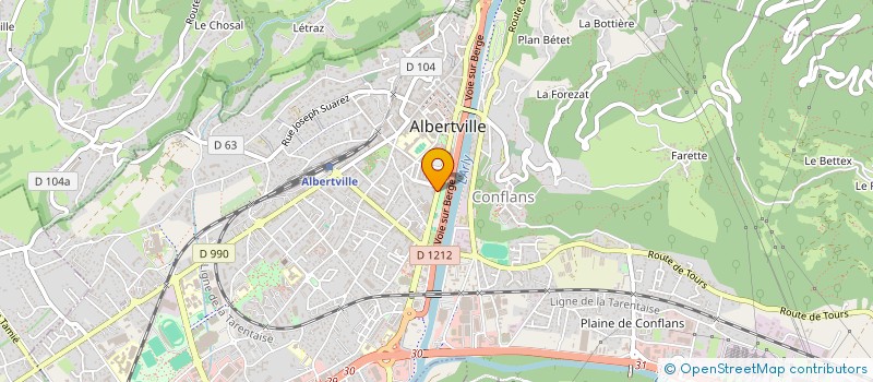 localisation de l'entreprise 2M IMMOBILIER  ALBERTVILLE