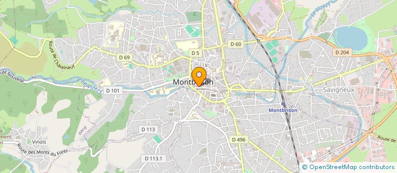 localisation de l'entreprise 2M OPTIQUE à MONTBRISON