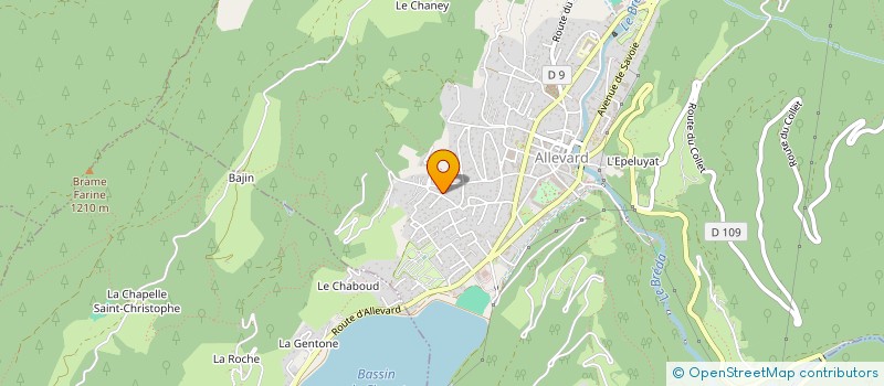 localisation de l'entreprise 2M ORGANISATION  ALLEVARD