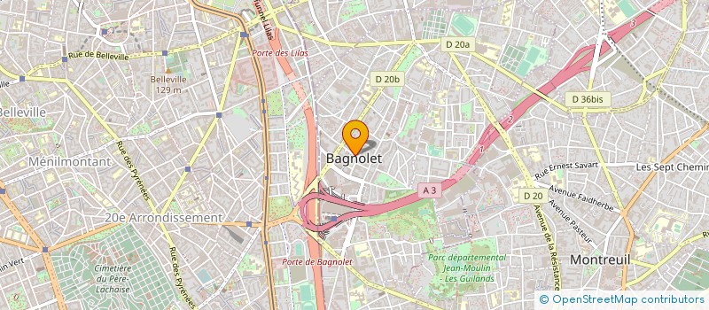 localisation de l'entreprise 2M SERVICES  BAGNOLET