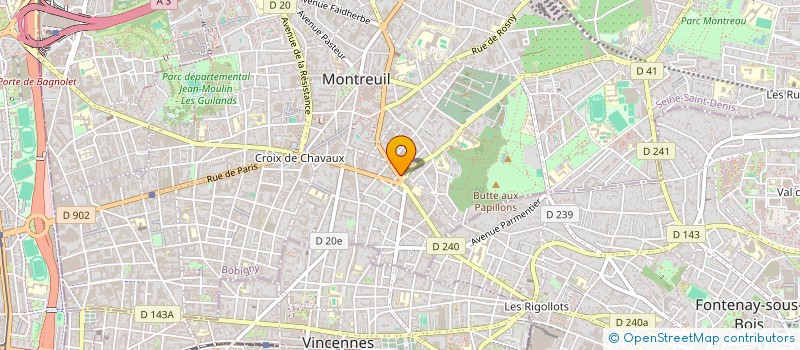 localisation de l'entreprise 2M SERVICES à MONTREUIL
