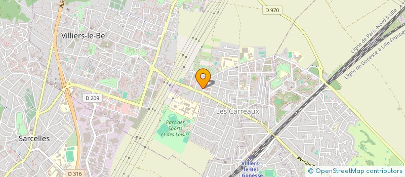 localisation de l'entreprise 2M TRANSPORT à VILLIERS-LE-BEL