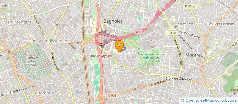 localisation de l'entreprise 2M TRANSPORTS à BAGNOLET