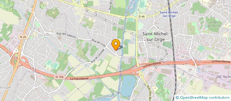 localisation de l'entreprise 2M2A à LONGPONT-SUR-ORGE