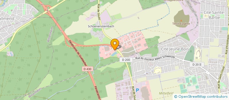 localisation de l'entreprise 2M2H à WITTENHEIM