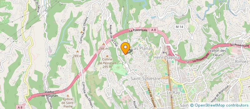 localisation de l'entreprise 2MA CAP SUD  NICE