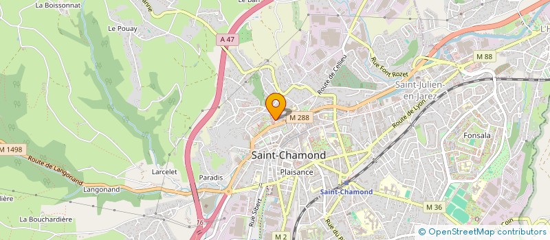 localisation de l'entreprise 2MA PLOMBERIE à SAINT-CHAMOND