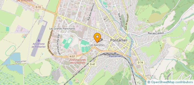 localisation de l'entreprise 2MCA  PONTARLIER
