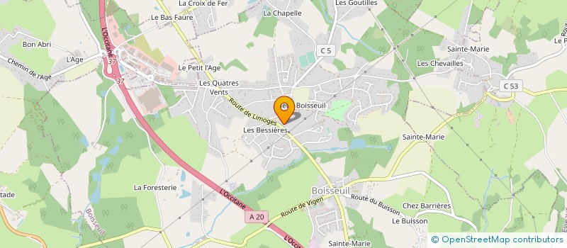 localisation de l'entreprise 2MDB à BOISSEUIL