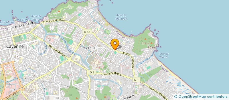 localisation de l'entreprise 2MLB  CAYENNE