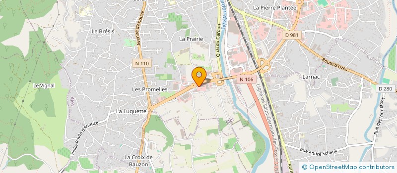 localisation de l'entreprise 2N CONSTRUCTION à ALES
